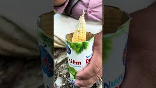 Harvest corn with me shorts bushcraft outdoor survival viralvideo camping forest [upl. by Baxter180]