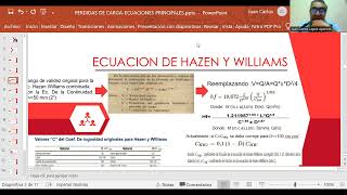 VIDEO 1 CLASE HID AGRÍCOLA PERDIDAS DE CARGA 20marzo 2024 [upl. by Otsuj401]