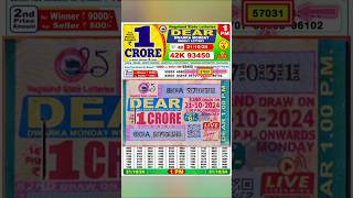 Nagaland lottery result today 8pm 22102024  morning Nagaland State Lottery Result Pdf [upl. by Abrahan57]