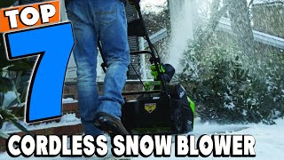 Top 5 Best Cordless Snow Blowers Review in 2024 [upl. by Yand]