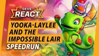 YookaLaylee and the Impossible Lair Devs React to 16 Minute Speedrun [upl. by Kovar]