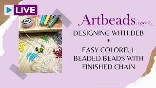 Designing with Deb Easy Colorful DIY Necklace Beaded Beads with Finished Chain [upl. by Eural]