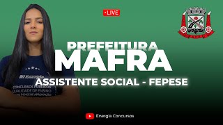 Prefeitura de Mafra Assistente Social  Questões FEPESE [upl. by Crofoot]