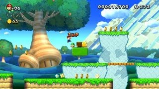 New Super Mario Bros U  Plaine du grand chêne1  Marches coup de pouce Wii U [upl. by Akehs89]