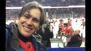 Z Chengdu na otočku na NHL Flames  Blackhawks [upl. by Nossyla563]