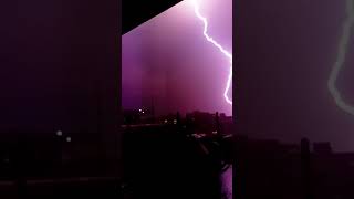 Lightning and thunder 🥺 lightning thunderstorm rain viralshorts trending viralvideo sky [upl. by Rupert523]