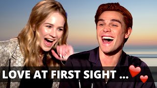 KJ Apa amp Britt Robertson on LOVE at First Sight [upl. by Tully]