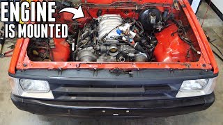 1UZ V8 is Mounted in the Drift Truck [upl. by Sidwel]