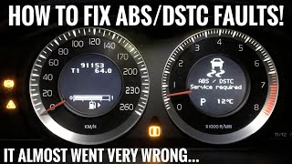 How to fix Volvo DSTC Service Required  P3 Volvo ABS Sensor Replacement [upl. by Nnylekoorb505]