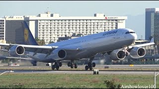 Lufthansa Airbus A340600 Landing LAX [upl. by Roberts841]