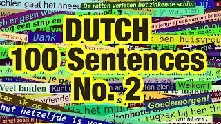 100 Dutch Sentences N° 2 · Common Phrases with Pronunciation [upl. by Idola530]