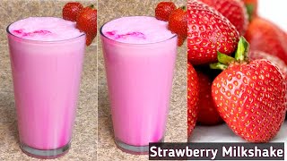 How to make Strawberry Milkshake  Strawberry Milkshake Quick and Easy  shorts [upl. by Kathi]