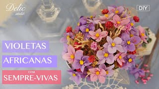 VIOLETAS COM SEMPREVIVAS [upl. by Ashia]