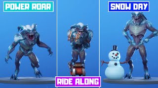 NEW All Leaked Fortnite Emotes v1130 Snow Day Leapin Power Roar Ride Along and more [upl. by Moffit]