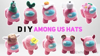 How to Make 10 Among Us Hats Free Patterns [upl. by Naillij]