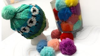 How to Attach Hat Pompom with Just a Button Stepby Step Instructions [upl. by Tench884]