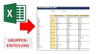 Zufällige Gruppeneinteilungen in Excel erstellen I Excelpedia [upl. by Aketal262]