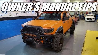 9 Useful Things I Learned From the Toyota Tacoma Owners Manual  Part 1 Pages 1100 [upl. by Nevet]