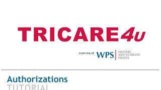 TRICARE4u Provider Authorization Demo [upl. by Ytsirk]