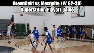 Greenfield vs Mesquite W 6239 Superstition Playoff Game [upl. by Arrol101]