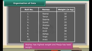 Ch 3  Data Handling  Organisation of Data [upl. by Galvan]