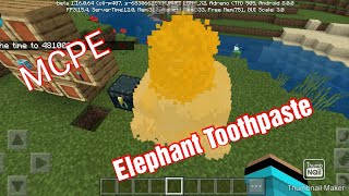 How to make Elephant Toothpaste in MCPE Chemestry update [upl. by Meelas501]