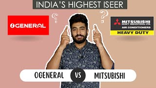 Ogeneral vs Mitsubishi  Inverter AC  Biggest comparison of best AC in India [upl. by Lyrej]