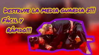 DESTRUYE la MEDIA GUARDIA Z con estos 2 pases Escudo de media guardia bjj bjjenespañol jiujitsu [upl. by Irama866]