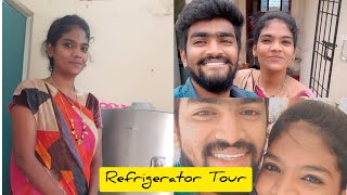 Jaison Monika 🔥 Refrigerator  Fridge  Tour 😎 Happy Couple vlog 😄 [upl. by Ahtel]