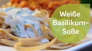 Weiße Basilikum Soße  Vegane Rezepte [upl. by Meibers]