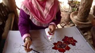 Chanting or Canting A Batik Step By Step [upl. by Ynolem]