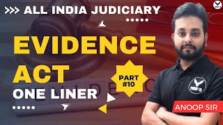 Evidence Act  Complete Evidence Act One liner Part 10  Anoop Upadhyay  Target 20 [upl. by Auqenahc855]