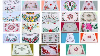 Hand Embroidery Painting and Ribbon Work Bedsheet Table Cloth and Parda Designs Collections [upl. by Dailey749]