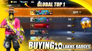 Badges King Is Back Purchasing 30000 Badges amp Become Global Top 1 In Garena Free Fire ❤️🔥 [upl. by Nommad236]