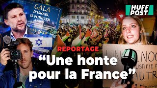 À Paris le « gala de la honte » pour Israël mobilise des milliers de contremanifestants [upl. by Elehcar]