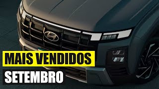 Carros MAIS VENDIDOS em SETEMBRO de 2024 [upl. by Carl]