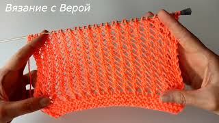 ЧТО❗ВСЕГО 1 РЯД❓ Лёгкий летний ажурный узор спицамиknittingpatternажурныйузорспицами [upl. by Airam]