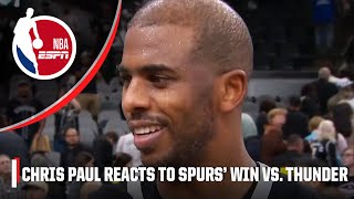 Chris Paul on Spurs victory vs Thunder 🔥 To WIN GAMES we got to BELIEVE 🗣️  NBA on ESPN [upl. by Conover]