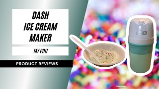 Dash My Pint Ice Cream Maker Review How To Use and Simple Birthday Cake Ice Cream Recipe [upl. by Nidnerb]