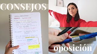 10 consejos para estudiar oposiciones y APROBAR ✅  Así he sacado plaza de A1 A2 y C1 [upl. by Colinson]