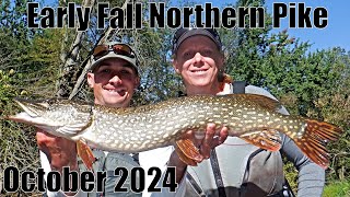 Indiana Kayak Fishing October Northern Pike 10324 [upl. by Nennahs]