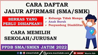 Cara Daftar Jalur Afirmasi Keluarga Tidak Mampu Anak Buruh amp Penyandang Dis Pada PPDB Jatim 2022 [upl. by Arymahs694]