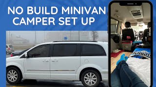 No Build Minivan Camper Set Up  Town amp Country [upl. by Conlan]