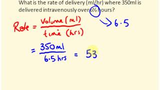 IV rate calculations for nurses  dosage calculations [upl. by Santoro101]