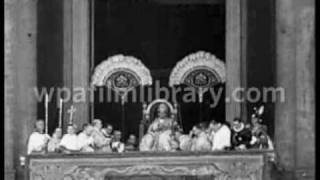 Video of Pope Pius XI blessing the crowds at St peters [upl. by Stanwin]