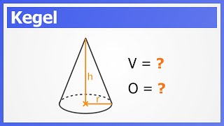 Kegel  Volumen und Oberflächeninhalt berechnen  How to Mathe [upl. by Statis]