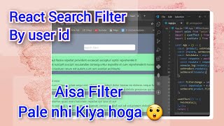 Search Filter in React JS  Ecommerce Search and Filter in React [upl. by Teodora]
