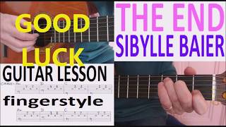 THE END  SIBYLLE BAIER fingerstyle GUITAR LESSON [upl. by Nylegna]