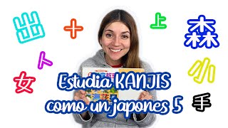 Aprende Japonés gratis Estudia KANJIS como un JAPONÉS 5  TEMA JLPT N5 [upl. by Annaillil231]