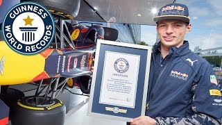 Max Verstappen How I became the youngest driver to win a Formula One race  Guinness World Records [upl. by Namhcan120]